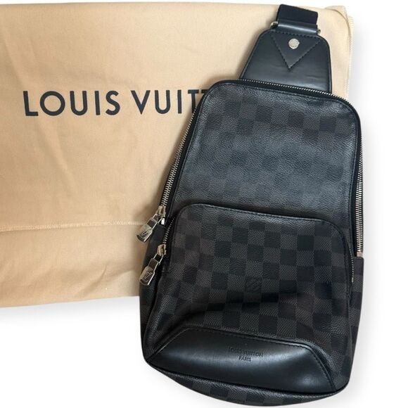 Authentic Louis Vuitton Avenue Sling Bag Damier Graphite - Picture 1 of 16